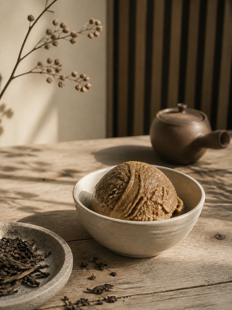 Hojicha botanical ice cream